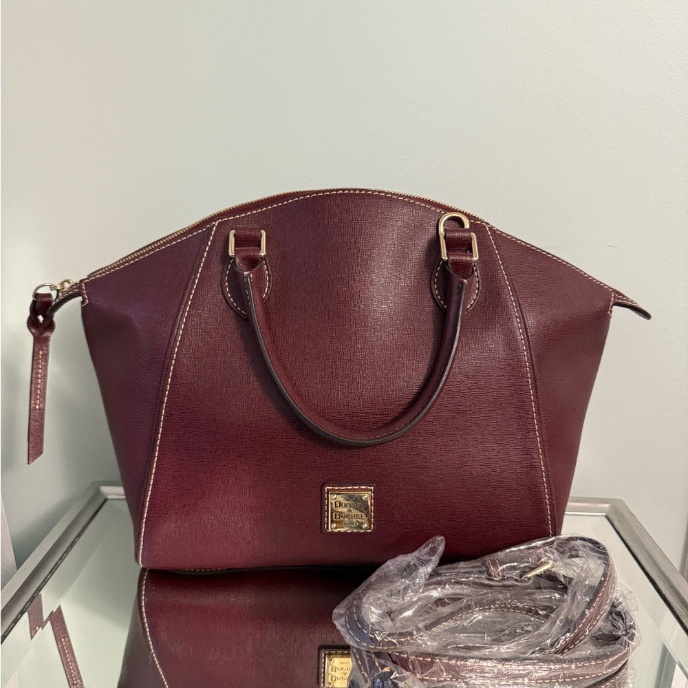 Dooney & Bourke Saffiano Leather Zip Satchel